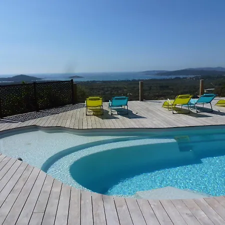 Superbe Maison Vue Mer A 180° Et Piscine Chauffee Dominant La Baie De San Ciprianu